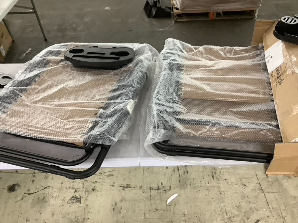 Set of 2 Adjustable Zero Gravity Patio Chair Recliners w/ Cup Holders - Image 2 - Lot 461