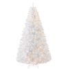 6' Pre-Lit Hinged Artificial White Pine Christmas Tree w/ Lights, Metal Stand - Thumbnail 1