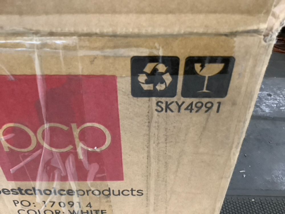 6' Pre-Lit Hinged Artificial White Pine Christmas Tree w/ Lights, Metal Stand - Image 7 - Lot 466