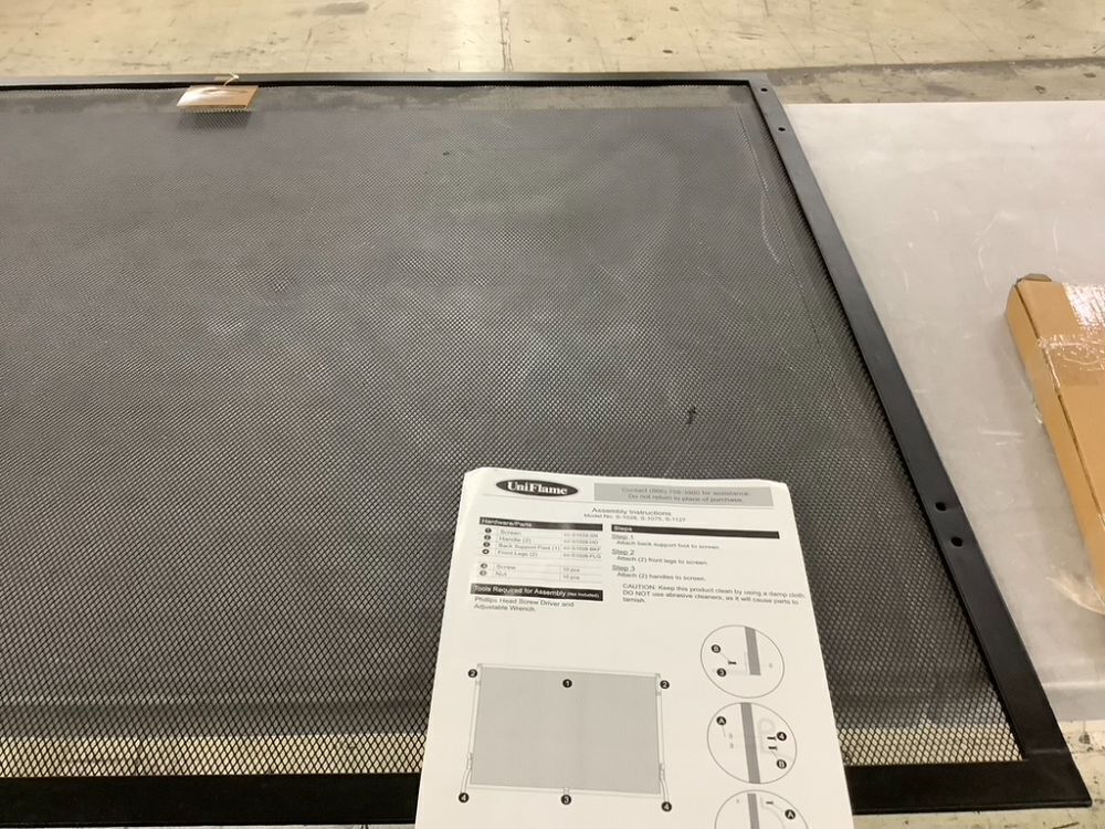 UniFlame Fireplace Screen, 50" x 35" - Small Dent - Image 2 - Lot 472