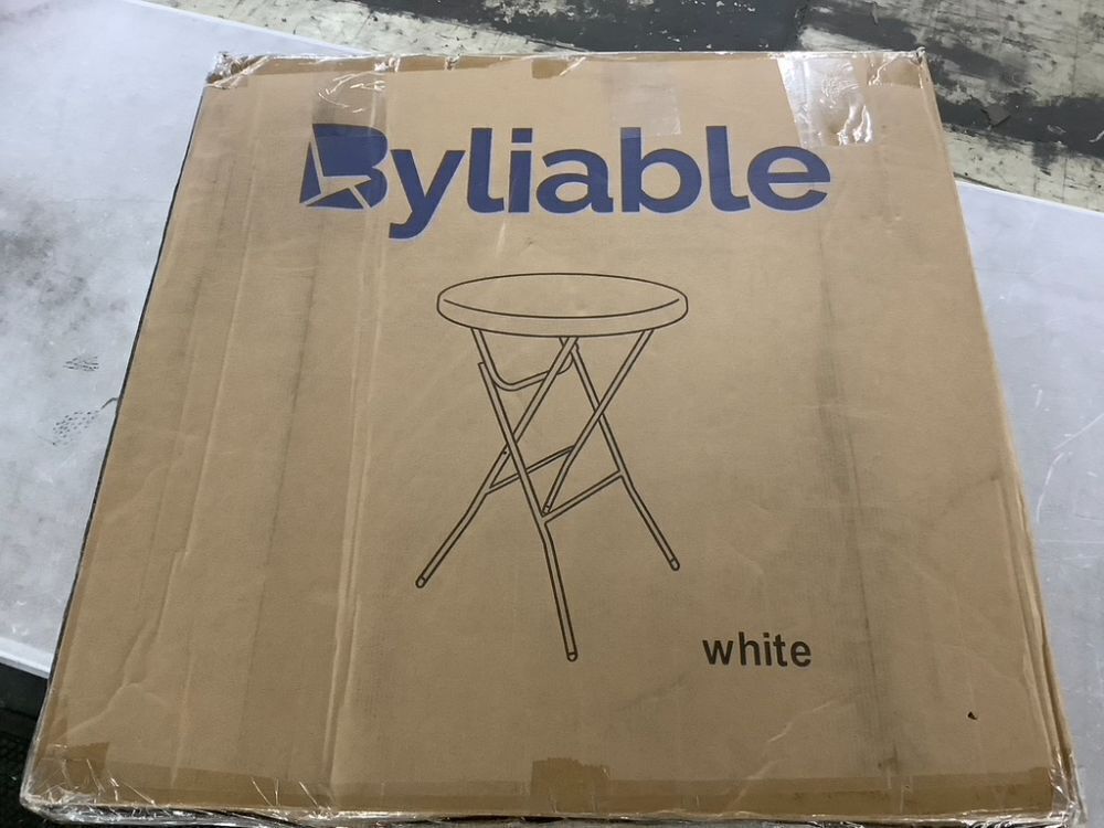 28in White High Top Folding Table - Image 6 - Lot 551