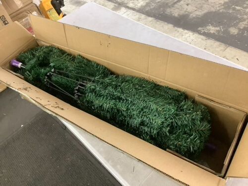 6' Artificial Green Christmas Tree, Unlit Pine Design w/Easy Assembly - Lot 561