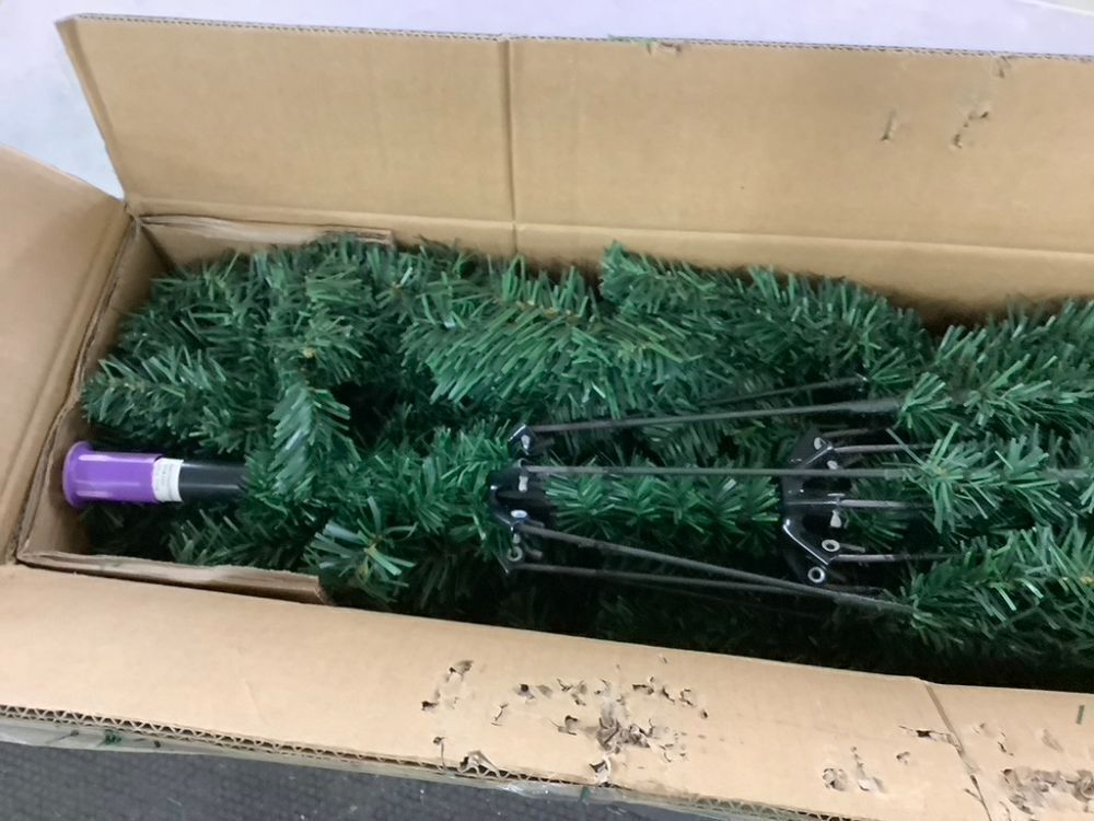 6' Artificial Green Christmas Tree, Unlit Pine Design w/Easy Assembly - Image 3 - Lot 561