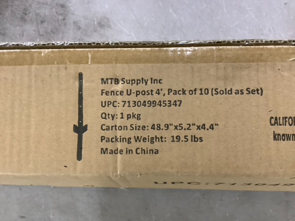 Metal U-Channel Fence Post Green 4 Feet, Pack of 10 - Image 6 - Lot 572