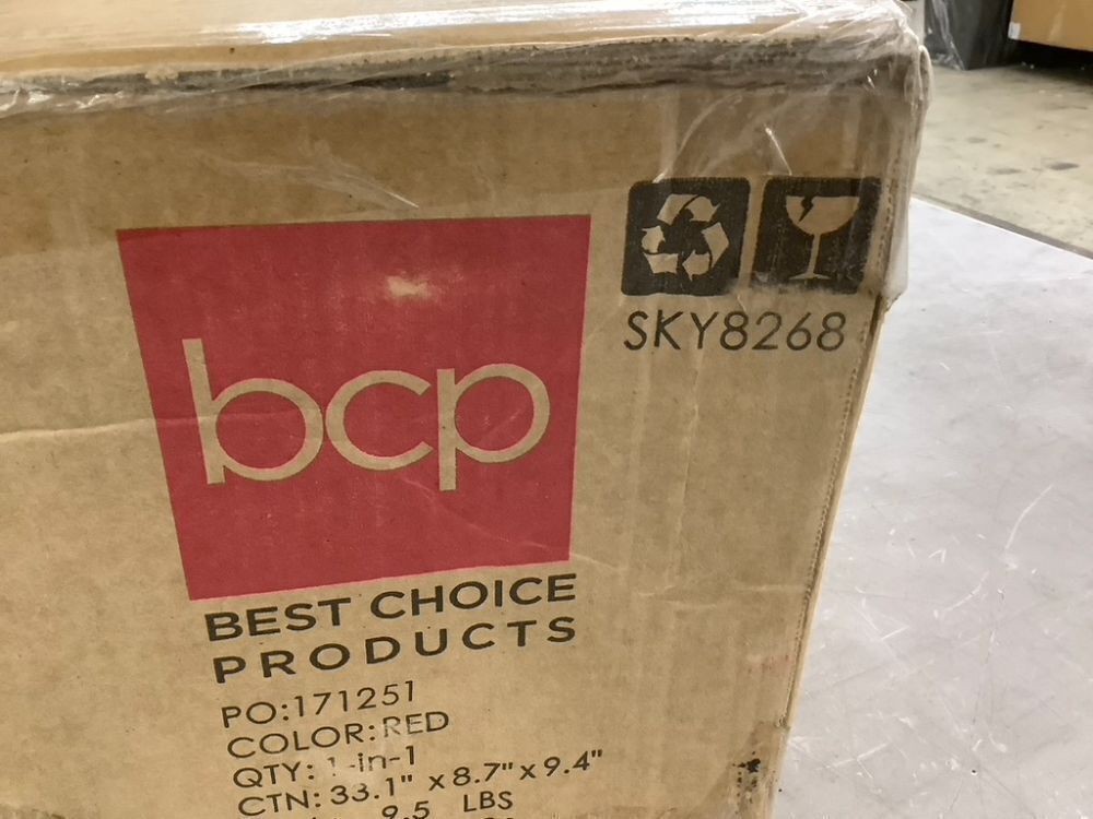 4.5' Pre-Lit Artificial Red Christmas Tree w/ Incandescent Lights - Image 8 - Lot 577