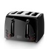 BLACK+DECKER 4-Slice Black Extra-Wide Slot Toaster - Thumbnail 1