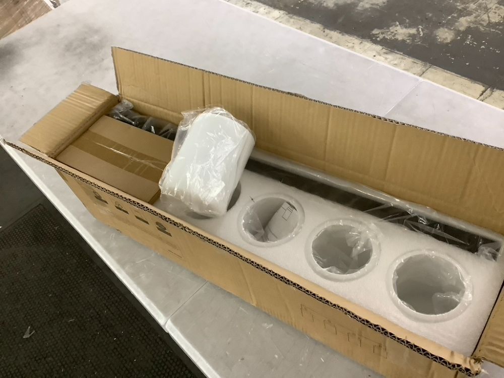 Modern LED Vanity Light with White Glass Shades - Image 2 - Lot 653