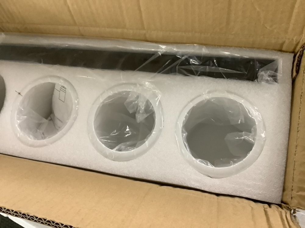 Modern LED Vanity Light with White Glass Shades - Image 3 - Lot 653