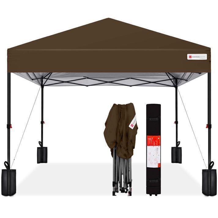 One-Person Setup Instant Pop Up Canopy w/ Case, 4 Weight Bags - 10x10ft - Image 1 - Lot 669
