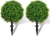 Artificial Topiary Balls with Ground Spike, Set of 2 - Thumbnail 1