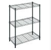 HDX 3-Tier Steel Wire Shelving Unit in Black (24 in. W x 30 in. H x 14 in. D) - Thumbnail 1