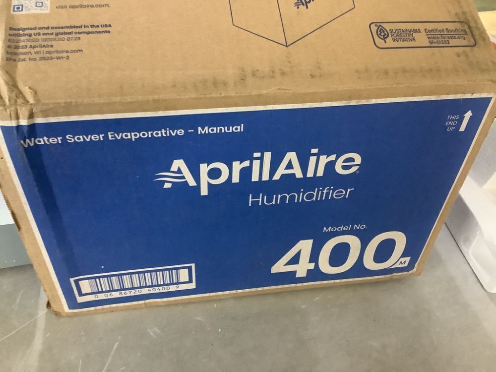 AprilAire Model 400 m Water Saver 17 Gal. for up to 5,000 sq. ft. Whole-House Evaporative Humidifier With Manual Control - Image 7 - Lot 743JF