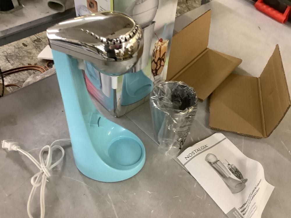 Nostalgia 100 W Blue Milkshake Maker with 2-Speeds - Image 3 - Lot 748JF