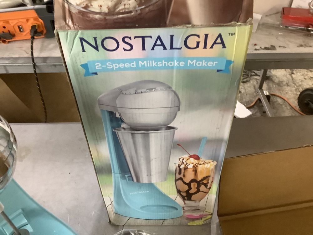 Nostalgia 100 W Blue Milkshake Maker with 2-Speeds - Image 5 - Lot 748JF