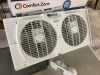Comfort Zone 9 in. Electric Twin Window Fan with 3 Fan Speeds, Quiet Setting - Thumbnail 2