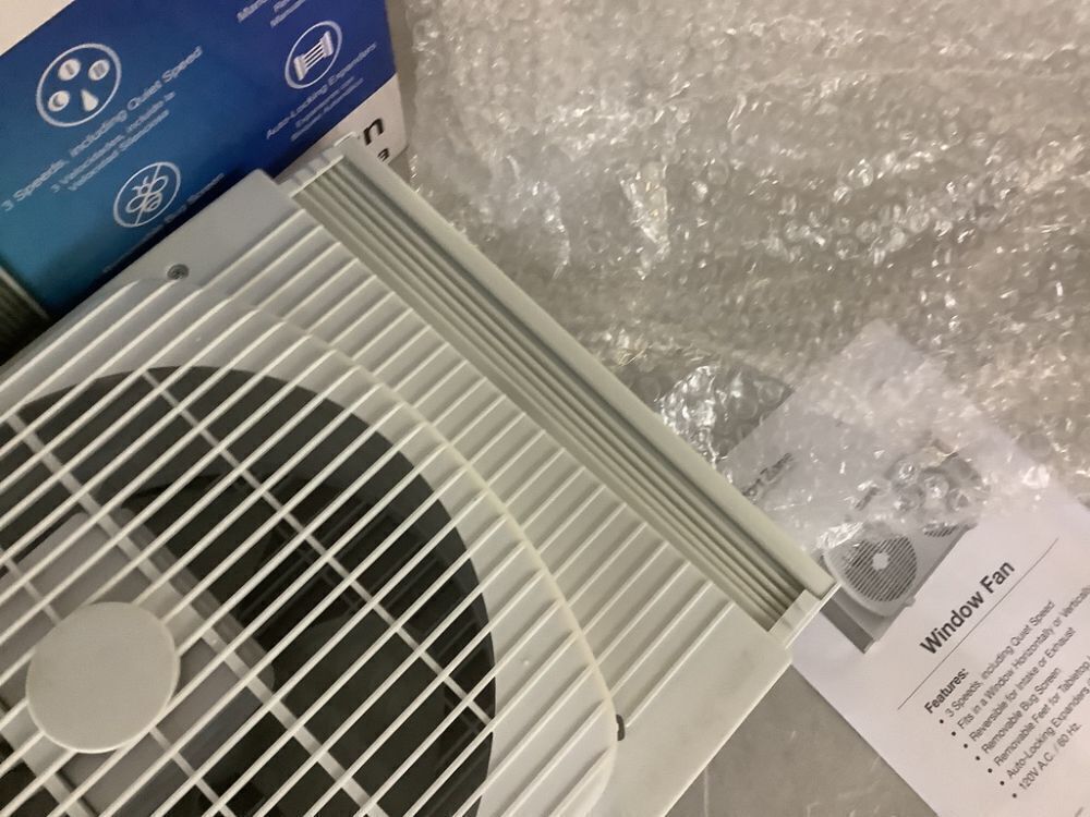 Comfort Zone 9 in. Electric Twin Window Fan with 3 Fan Speeds, Quiet Setting - Image 3 - Lot 749JF