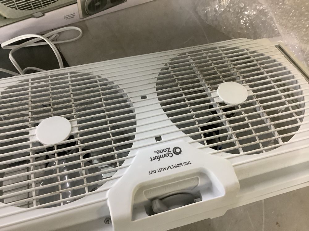 Comfort Zone 9 in. Electric Twin Window Fan with 3 Fan Speeds, Quiet Setting - Image 4 - Lot 749JF