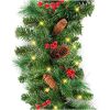 9Ft Pre-Lit Christmas Garland W/ 2-In-1 Led Lights - Thumbnail 1