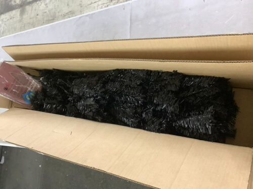 7.5' Black Artificial Pencil Holiday Christmas Tree - Lot 764