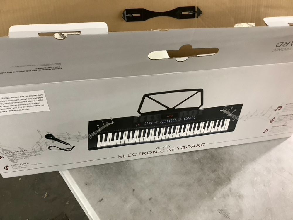 61-Key Beginners Electronic Keyboard Piano Set w/ 3 Modes, Microphone - Image 4 - Lot 769