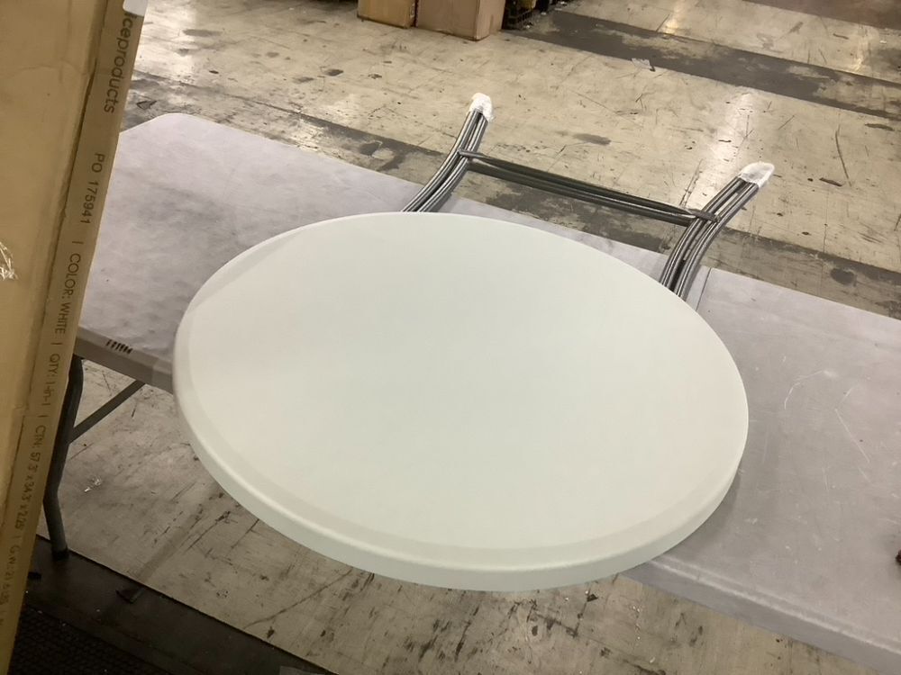 Bar Height Folding Table Indoor Outdoor Accessory w/ Thick Table Top - 32in - Image 5 - Lot 779