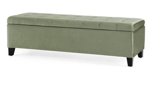 Harper & Bright Designs Pale Green 50 in. Upholstered Storage Bench Ottoman - Image 1 - Lot 86JF