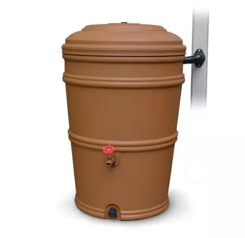 EarthMinded RainStation 45 Gal. Terracotta Rain Barrel with Diverter - Lot 342JF