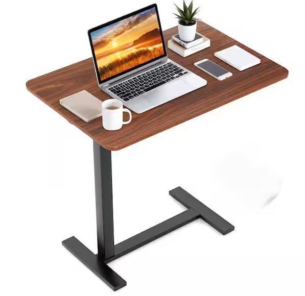 WONDER COMFORT 27.56 in. Rust Brown Laptop Desk with Wheels - Image 1 - Lot 343JF