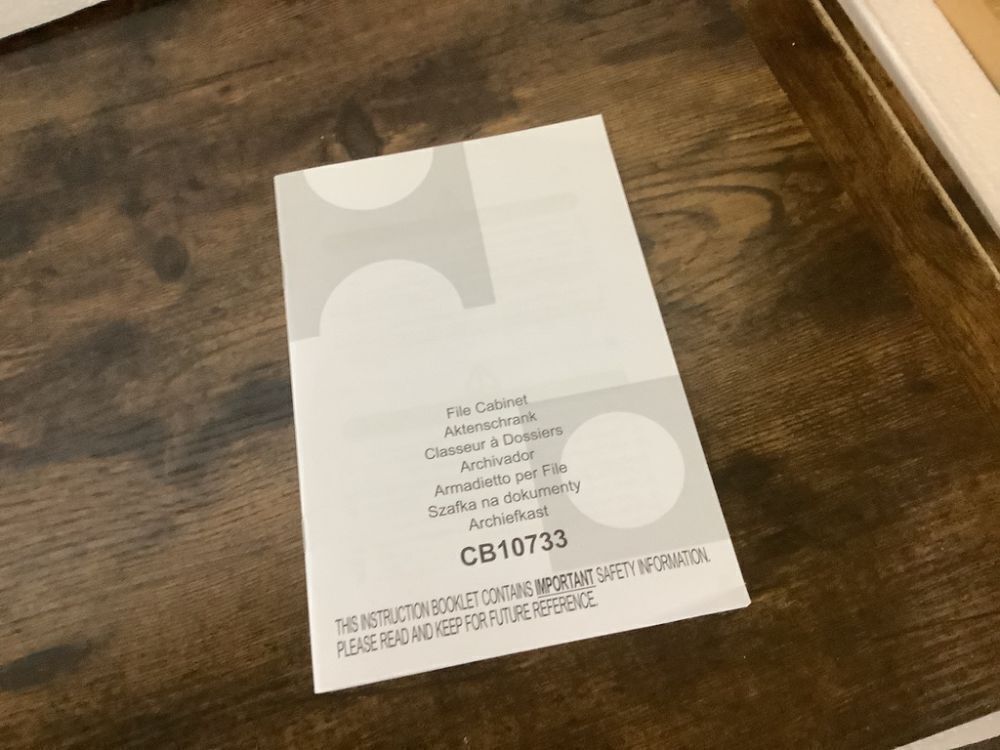 Gymax 3-Drawer Rustic Brown Wood 32 in. W Vertical File Cabinet w/Open Adjustable Storage Shelf - Image 4 - Lot 344JF