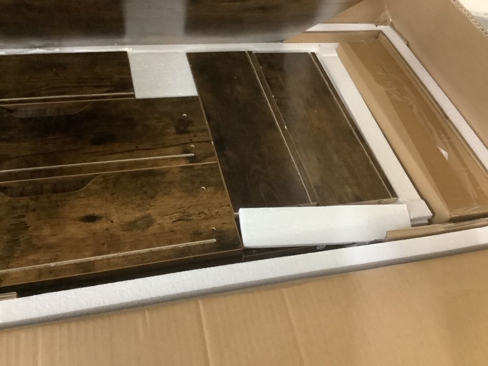 Gymax 3-Drawer Rustic Brown Wood 32 in. W Vertical File Cabinet w/Open Adjustable Storage Shelf - Image 5 - Lot 344JF