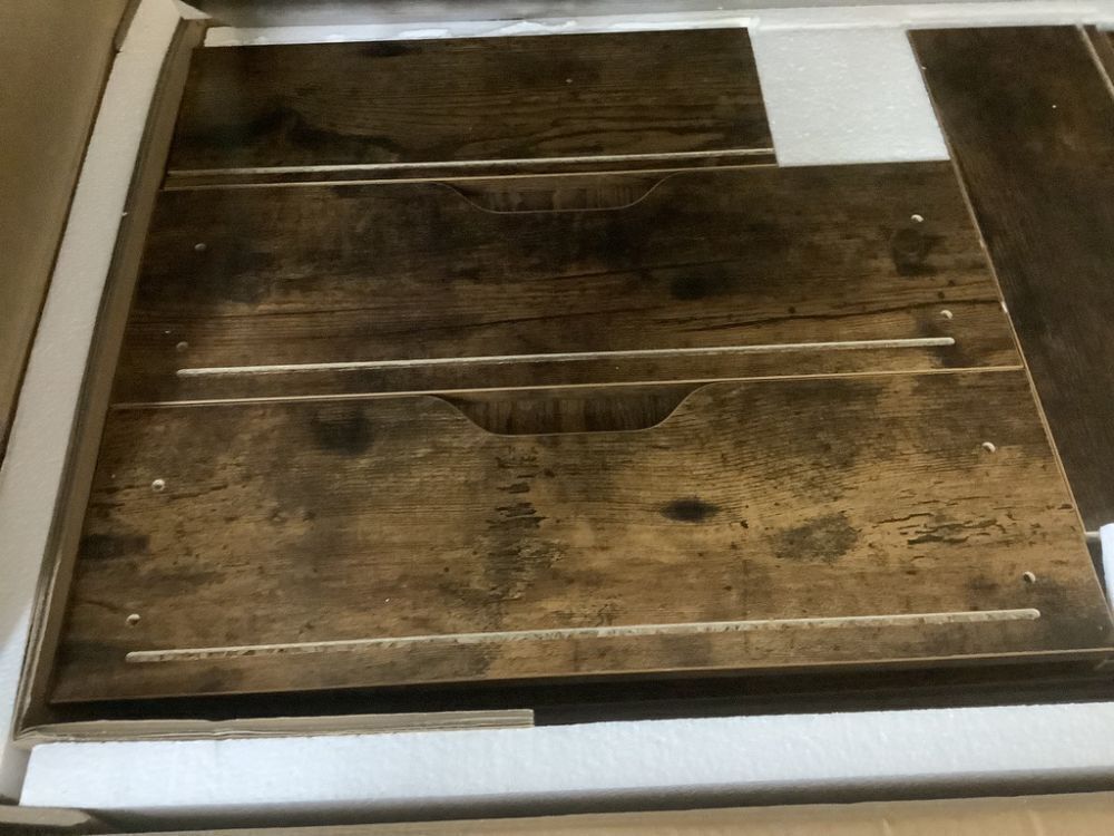 Gymax 3-Drawer Rustic Brown Wood 32 in. W Vertical File Cabinet w/Open Adjustable Storage Shelf - Image 6 - Lot 344JF