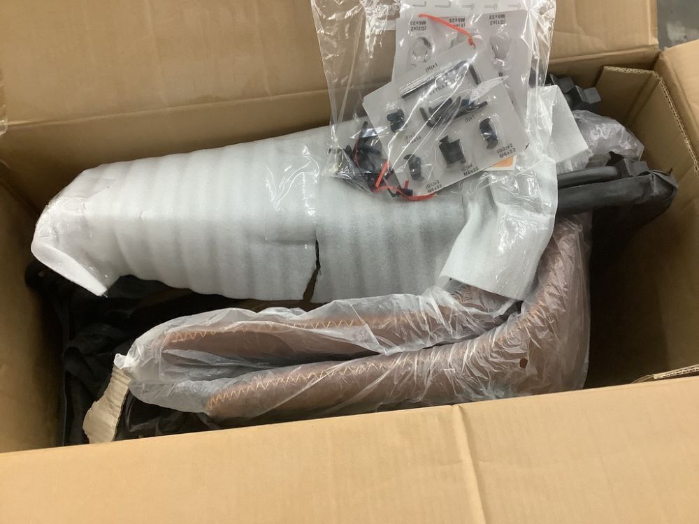 Brown Faux Leather 30 in. Counter Height Bar Stools, Set of 2 - Image 4 - Lot 346JF