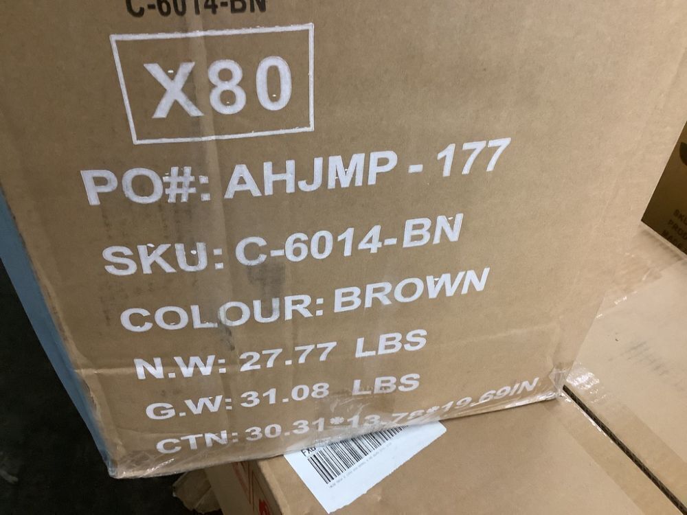 Brown Faux Leather 30 in. Counter Height Bar Stools, Set of 2 - Image 6 - Lot 346JF