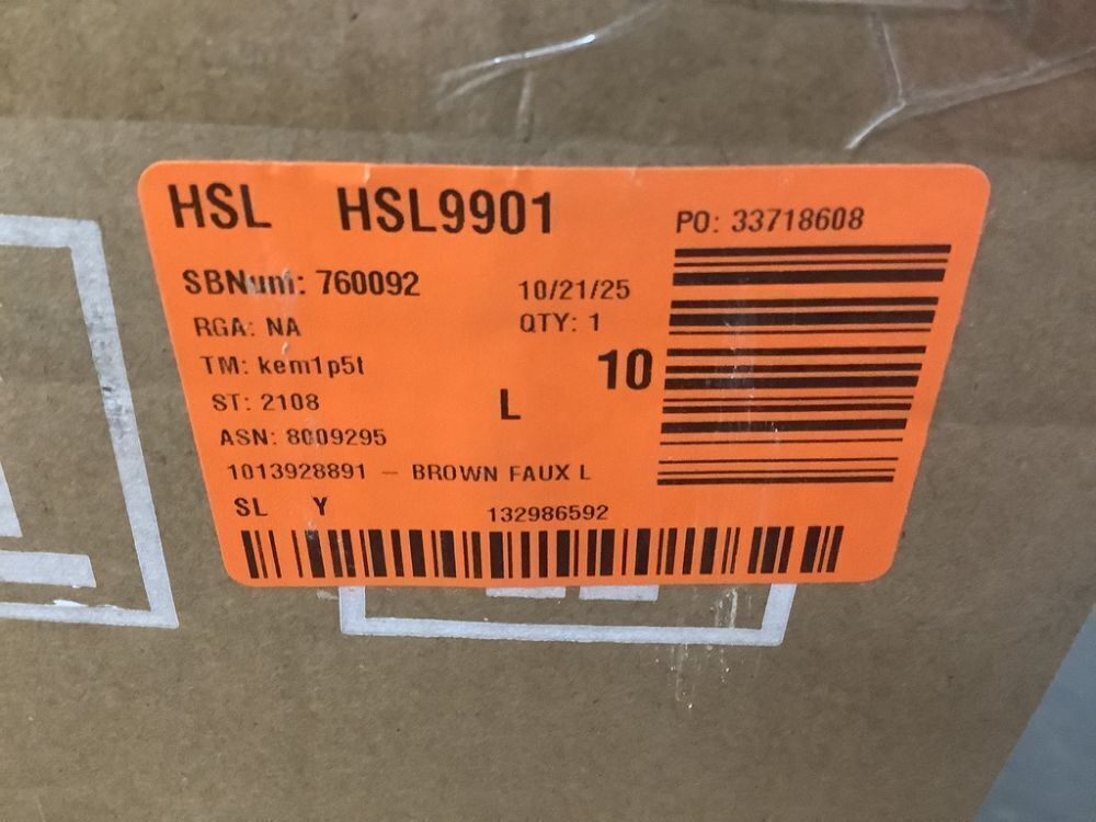 Brown Faux Leather 30 in. Counter Height Bar Stools, Set of 2 - Image 7 - Lot 346JF