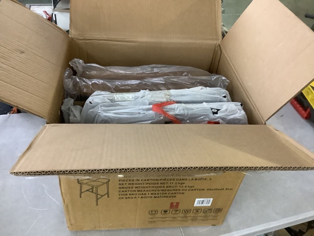 StyleWell 29 in. Blackburn Mid-Century Modern Cognac Faux Leather Bar Stool with Black Metal Frame (Set of 2) - Image 2 - Lot 347JF