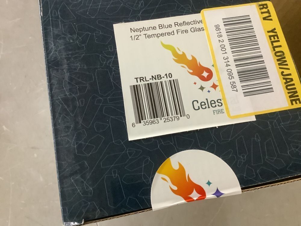 Celestial Fire Glass 1/2 in. 10 lbs. Neptune Blue Reflective Tempered Fire Glass in Jar - Image 3 - Lot 550JF