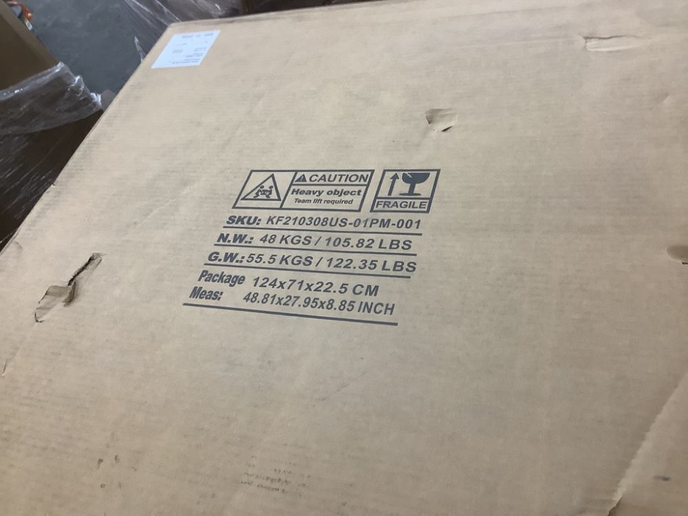 White Makeup Vanity Desk 11-Drawers Wood Dressing Table with Big Lighted Mirror, Glass Top - Image 4 - Lot 46JF