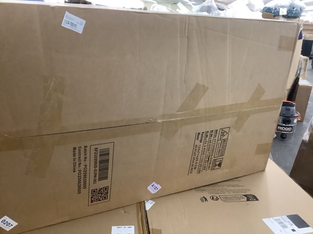 White Makeup Vanity Desk 11-Drawers Wood Dressing Table with Big Lighted Mirror, Glass Top - Image 5 - Lot 46JF