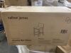Nathan James Gracie 24 in. Modern Counter Height Wood Bar Stool w/ Back, Textured Linen Upholstery, Cream Boucle/Dark Brown - Thumbnail 2