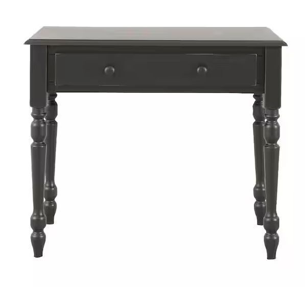 Carolina Chair & Table 34 in. Rectangular Antique Black Writing Desk with Keyboard Tray - Image 1 - Lot 85JF