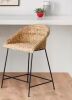 StyleWell 24 in. Natural Woven Hyacinth Counter Stool with Low Back - Thumbnail 1