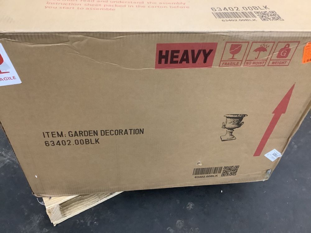 CHRISTOPHER KNIGHT HOME Tunlaw 18.75 in. W x 28.25 in. H Black Lightweight Concrete Garden Urn Planter - Image 5 - Lot 436JF