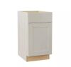 Hampton Bay Shaker 18 in. W x 24 in. D x 34.5 in. H Assembled Base Cabinet in Dove Gray - Thumbnail 1