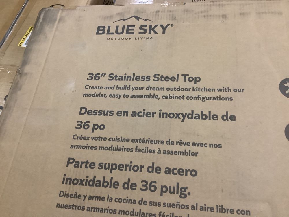 BLUE SKY OUTDOOR LIVING 30 in. x 36 in. x 1 in. Stainless Steel Extended Countertop - Image 3 - Lot 442JF