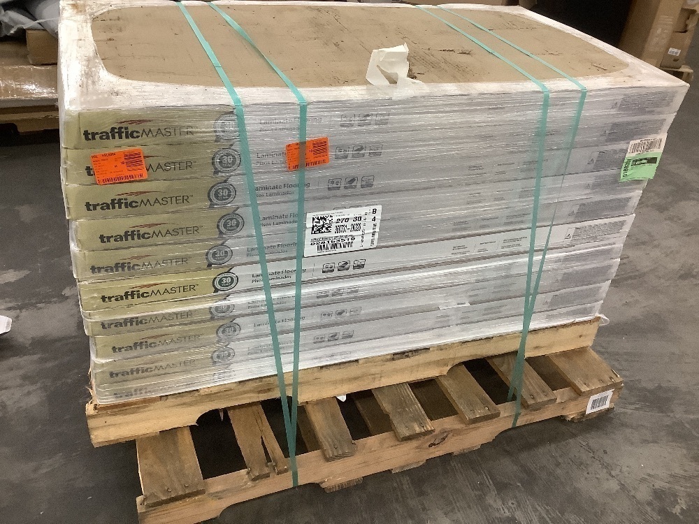 717 sq. ft. - (30) Cases of TrafficMaster Camden Lake Oak 7 mm T x 8 in. W Laminate Wood Flooring (23.9 sqft/case) - Image 5 - Lot 12JF