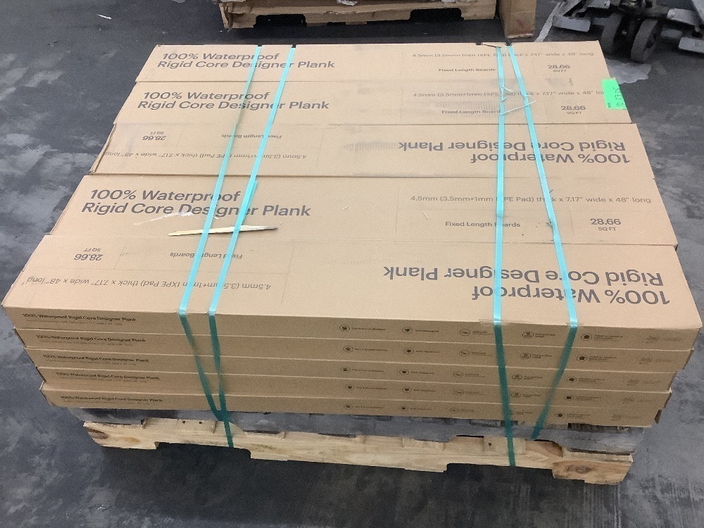 716.5 sq. ft. - (25) Cases of Malibu Wide Plank French Oak Mesa 12 MIL 7.2 in. x 48 in. Click Lock Waterproof Luxury Vinyl Plank Flooring (28.7 sq. ft./case) - Image 2 - Lot 6JF