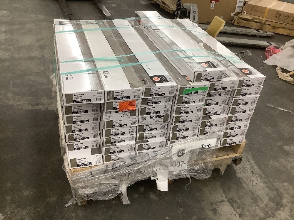 1,764 sq. ft. - (49) Cases of TrafficMaster Taupe Oak 4 MIL x 6 in. W x 36 in. L Peel and Stick Water Resistant Luxury Vinyl Plank Flooring (36 sqft/case) - Image 4 - Lot 8JF