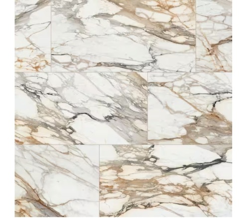 341 sq. ft. - (22) Cases of Daltile Wenrose Calacatta Topaz 24 in. x 48 in. Polished Porcelain Marble Look Floor and Wall Tile (15.5 sq. ft./case) - Lot 18JF