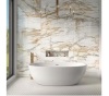 341 sq. ft. - (22) Cases of Daltile Wenrose Calacatta Topaz 24 in. x 48 in. Polished Porcelain Marble Look Floor and Wall Tile (15.5 sq. ft./case) - Thumbnail 2