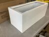 PotteryPots Balcony Small 19.7 in. W Glossy White Fiberstone Rectangle Planter - Thumbnail 3